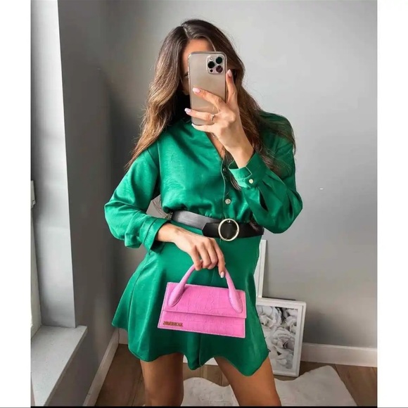 Zara satin effect dress - Picture 2 of 6